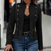 Damen Blazer mit langem Ärmel und Stehkragen