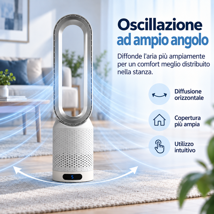 AirPure – Ultraleiser flügelloser Turmventilator (< 32 dB)