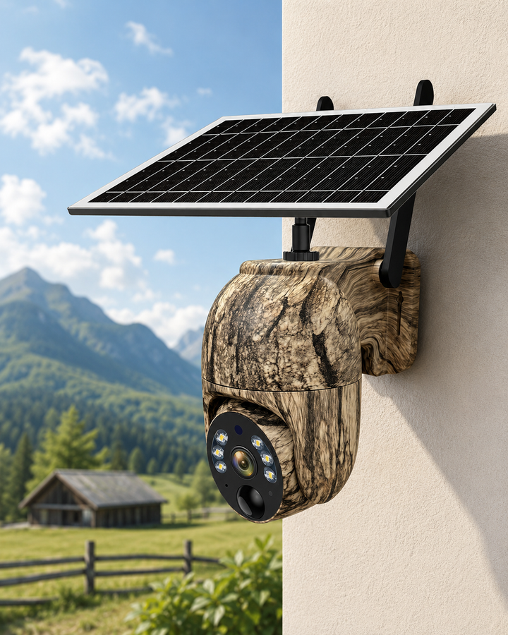 Solarbetriebene kabellose Sicherheitskamera mit 4G LTE oder WLAN, 2K, PTZ, Nachtsicht