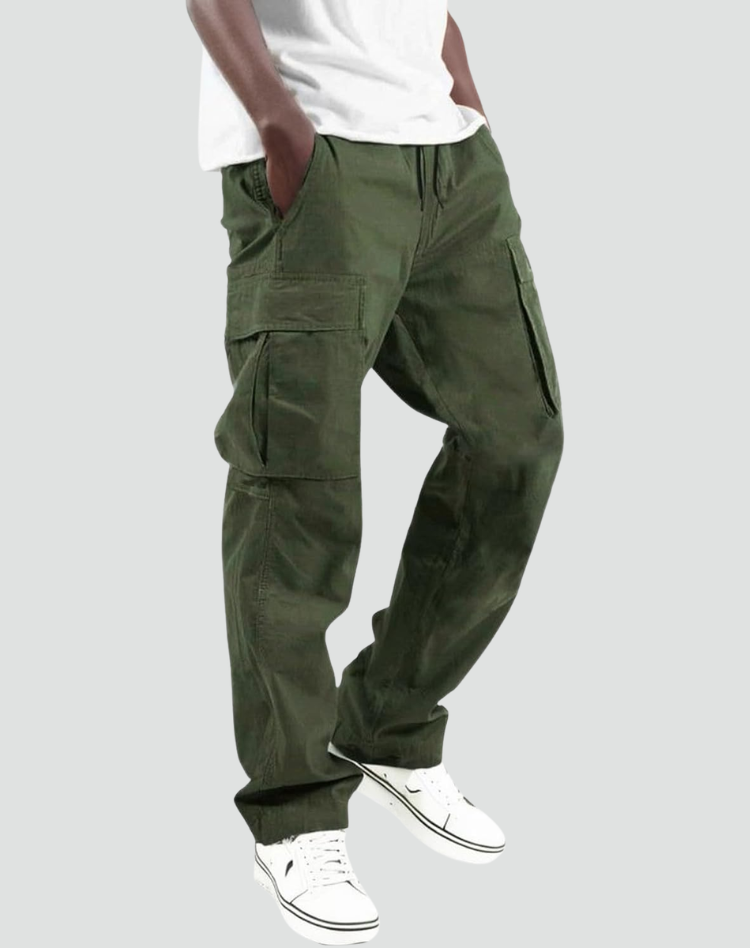 Hose mit mehreren Taschen und verstellbarem Bund für Herren