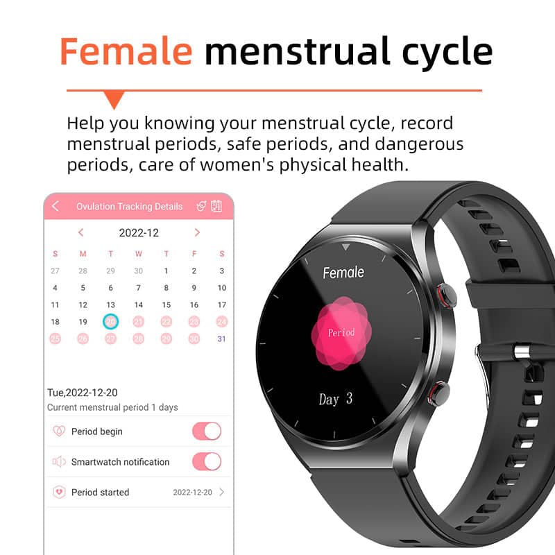 Én-Klikk Smartwatch – Überwachung von Herzfrequenz, Blutsauerstoff und Schlaf | Serie Suga Pro Gesundheit