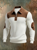 Luxuriöser Herrenpullover mit Details in Wildlederoptik