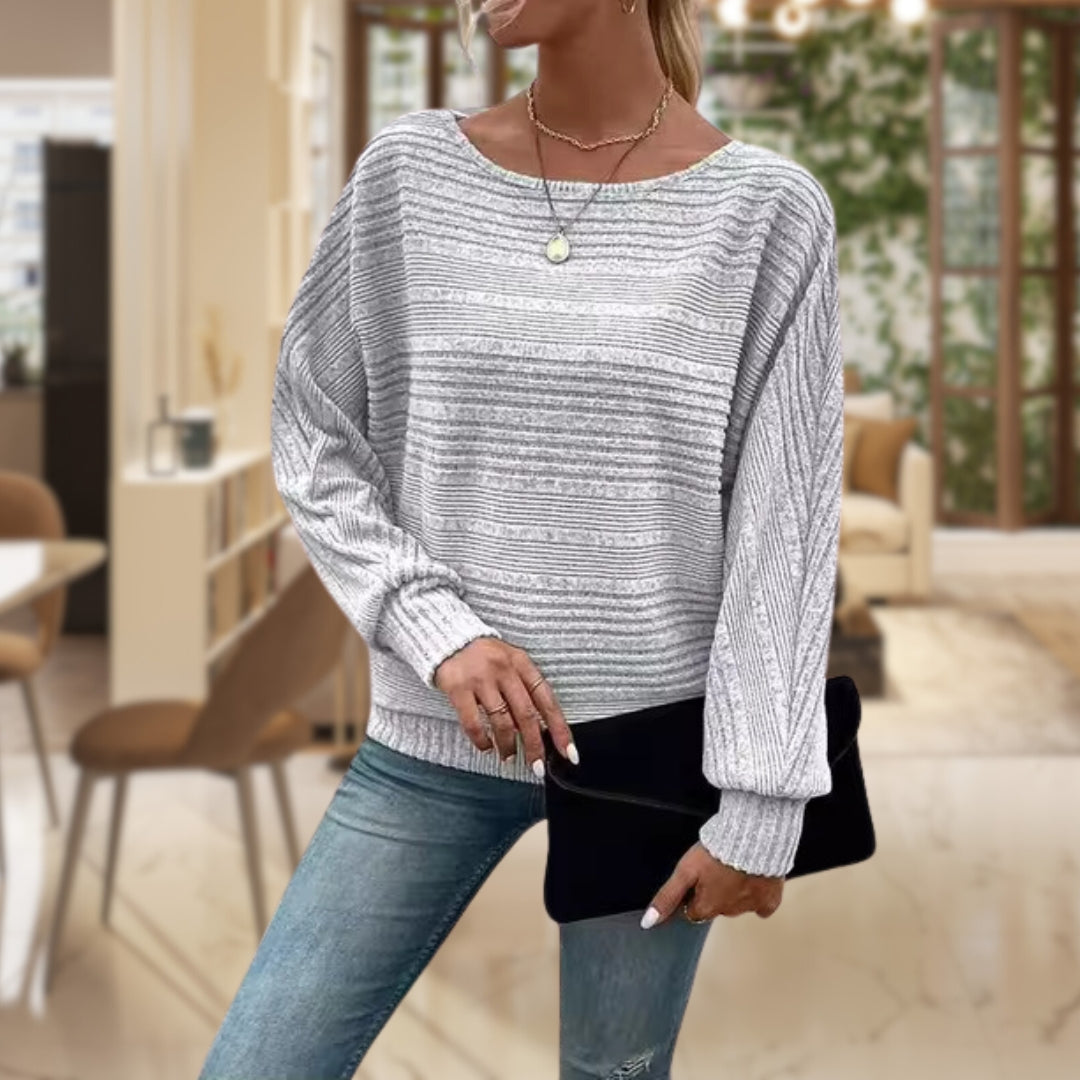 Trendiger Damenpullover mit zeitgemässer Struktur - Emma