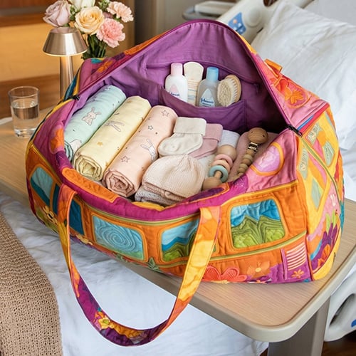 FloraVoyage – Gepolsterte Reisetasche mit Blumenmuster