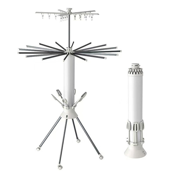 Faltbarer Standwäscheständer aus Aluminium, platzsparend