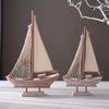 Vintage-Segelboot aus Holz – Maritime Dekoration für Wohnzimmer, Büro oder Schlafzimmer