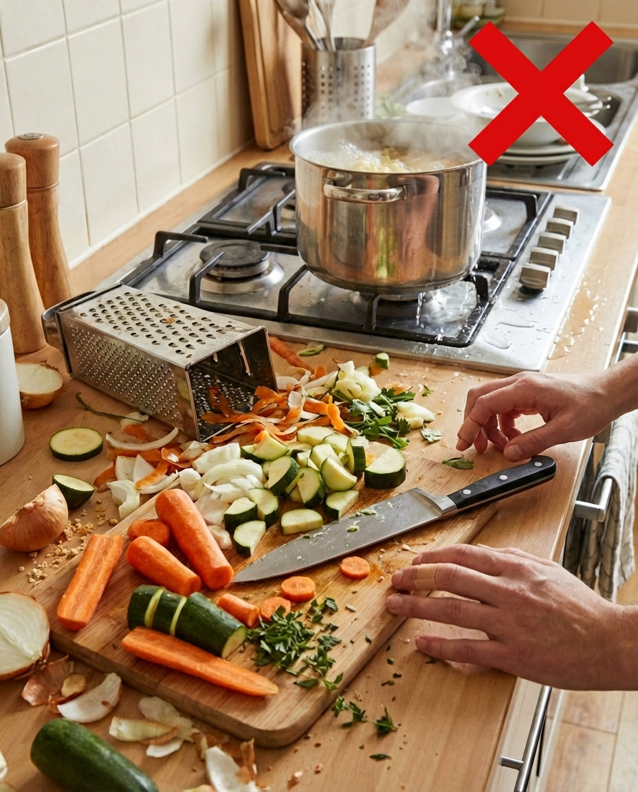 3-in-1 Rotationsgemüseschneider mit Saugfuß und austauschbaren Trommeln