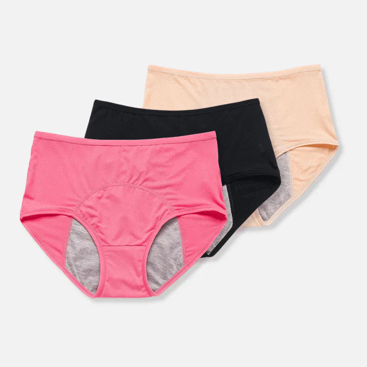 3er-Pack auslaufsicheres Menstruationsunterwäsche