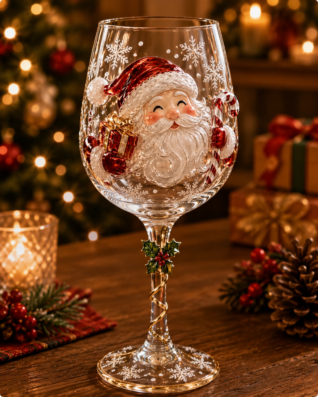 3D-Weingläser für Weihnachten – Festliche Trinkfreude mit weihnachtlichem Charme