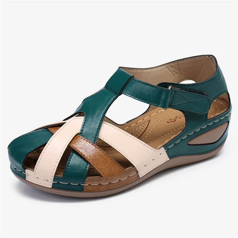 Bequeme Ledersandalen für Damen mit Fußgewölbestütze