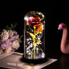 Rose unter Glaskuppel mit LED-Licht, romantisches Geschenk