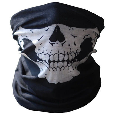 Halswärmer mit Totenkopf-Print für Motorrad und Ski