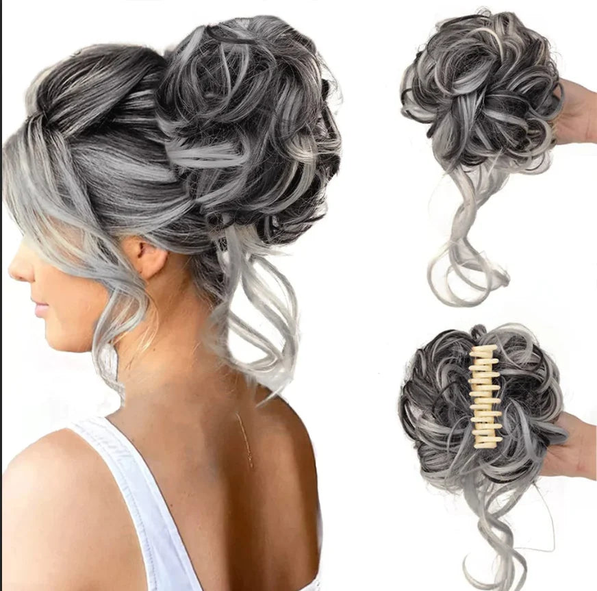 Lockiger Dutt – Clip-in-Haarteil mit Volumen und natürlichem Look