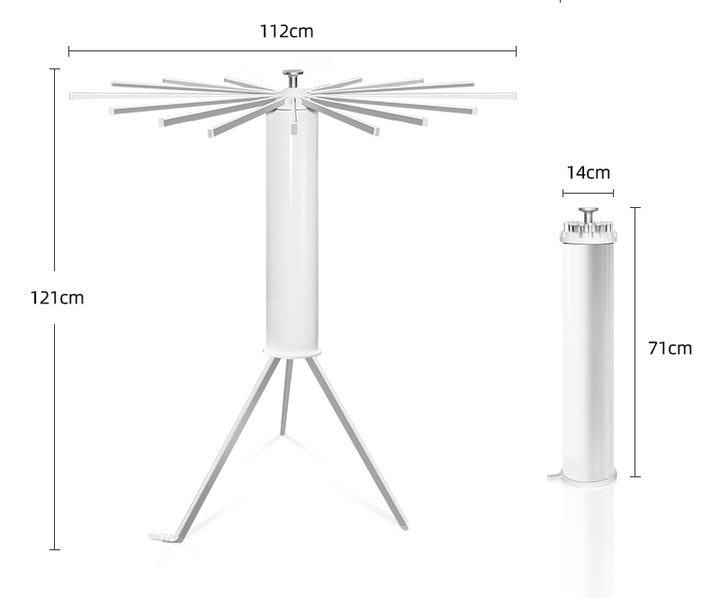 Faltbarer Standwäscheständer aus Aluminium, platzsparend