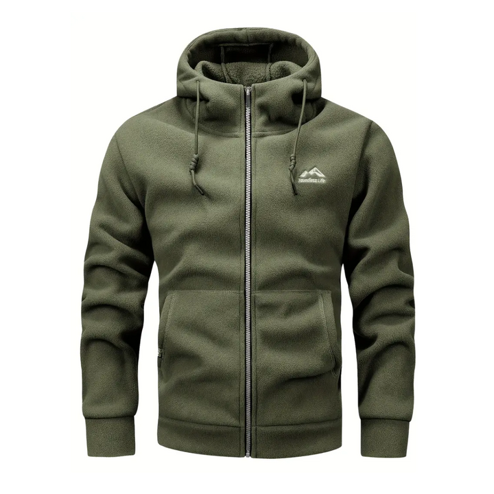 Herren Fleecejacke mit Kapuze & Reißverschluss – Sören