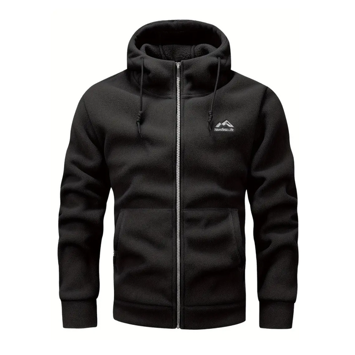 Herren Fleecejacke mit Kapuze & Reißverschluss – Sören