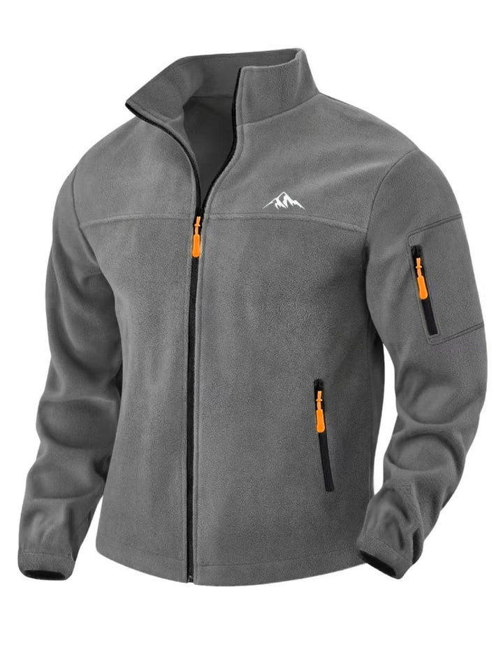 Fleecejacke für Herren mit Stehkragen, winddicht und mit Stretchpassform