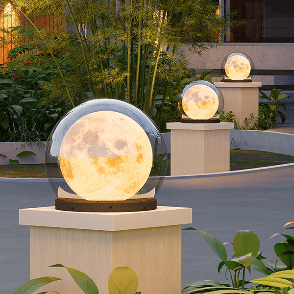 Moderne Außenlampe - Design in Mondform