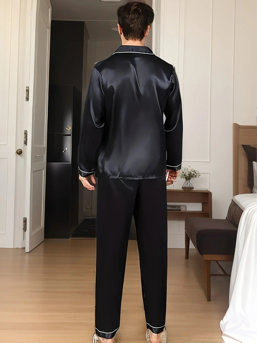Weicher Satin-Herrenpyjama - Adrian