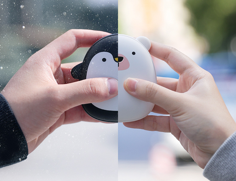 Süsser Handwärmer Pinguin oder Eisbär, wiederaufladbar per USB