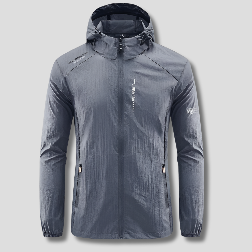 Ultraleichte, wind- und sonnengeschützte Sommerjacke mit Kapuze für Herren