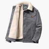 Herren Cordjacke mit Sherpa-Futter und Knopfverschluss