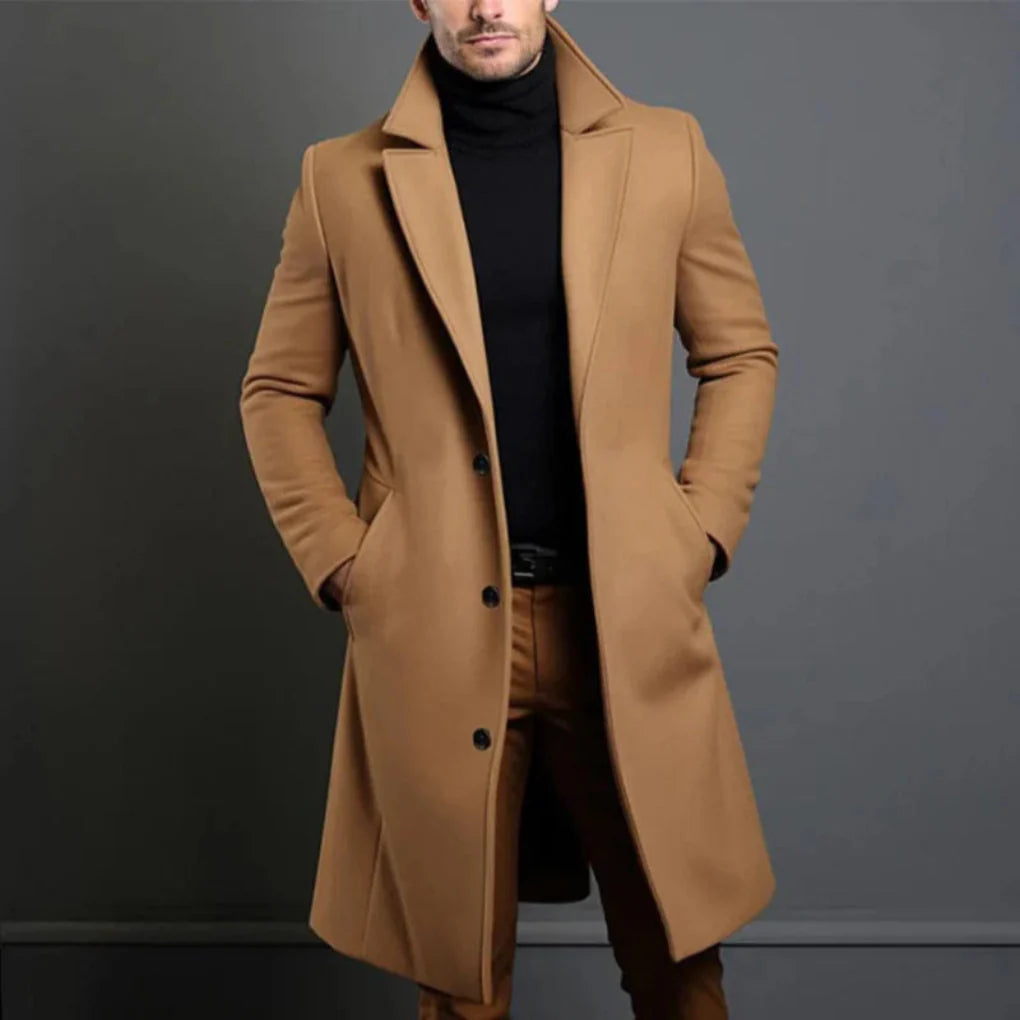 Mantel aus Wollmischung für Herren