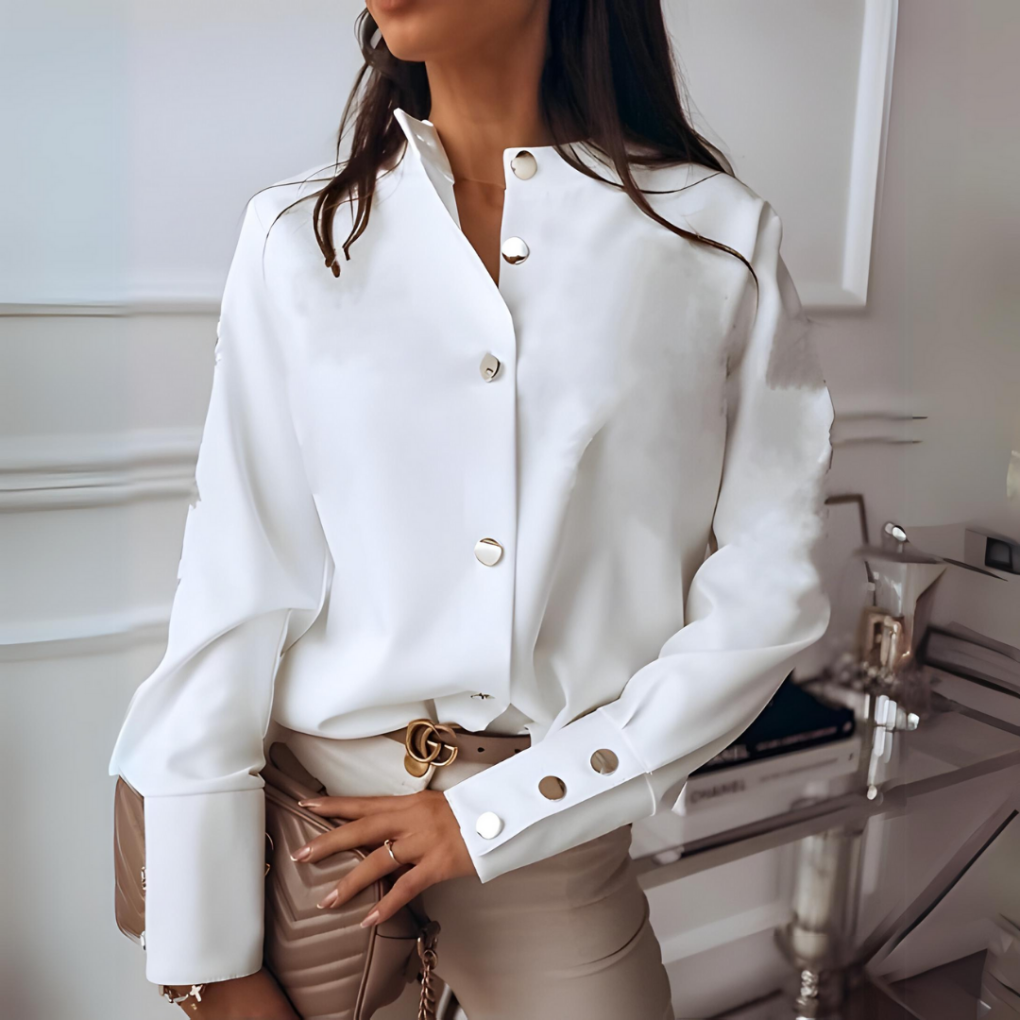Button-Down-Hemd für Damen – Lässiger Stepp-Style