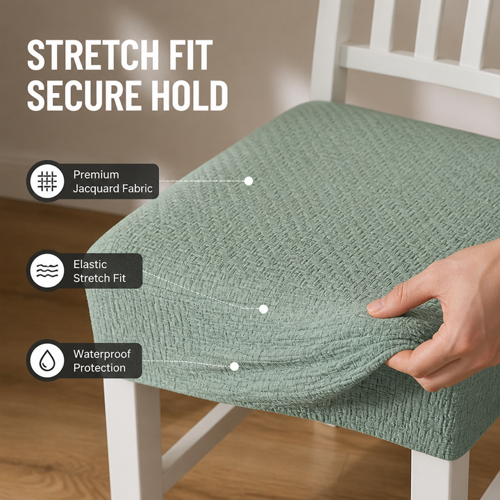 Wasserdichte elastische gewebte Stuhlbezüge, rutschfester Jacquard-Polyester