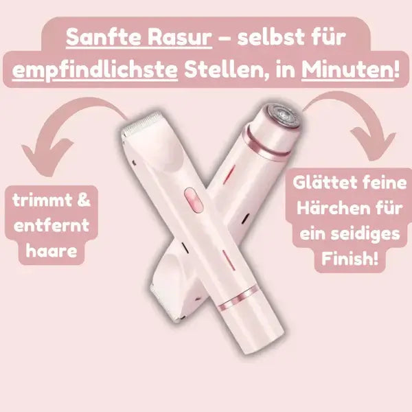 2-in-1 Damenrasierer für glatte, sanft gepflegte Haut