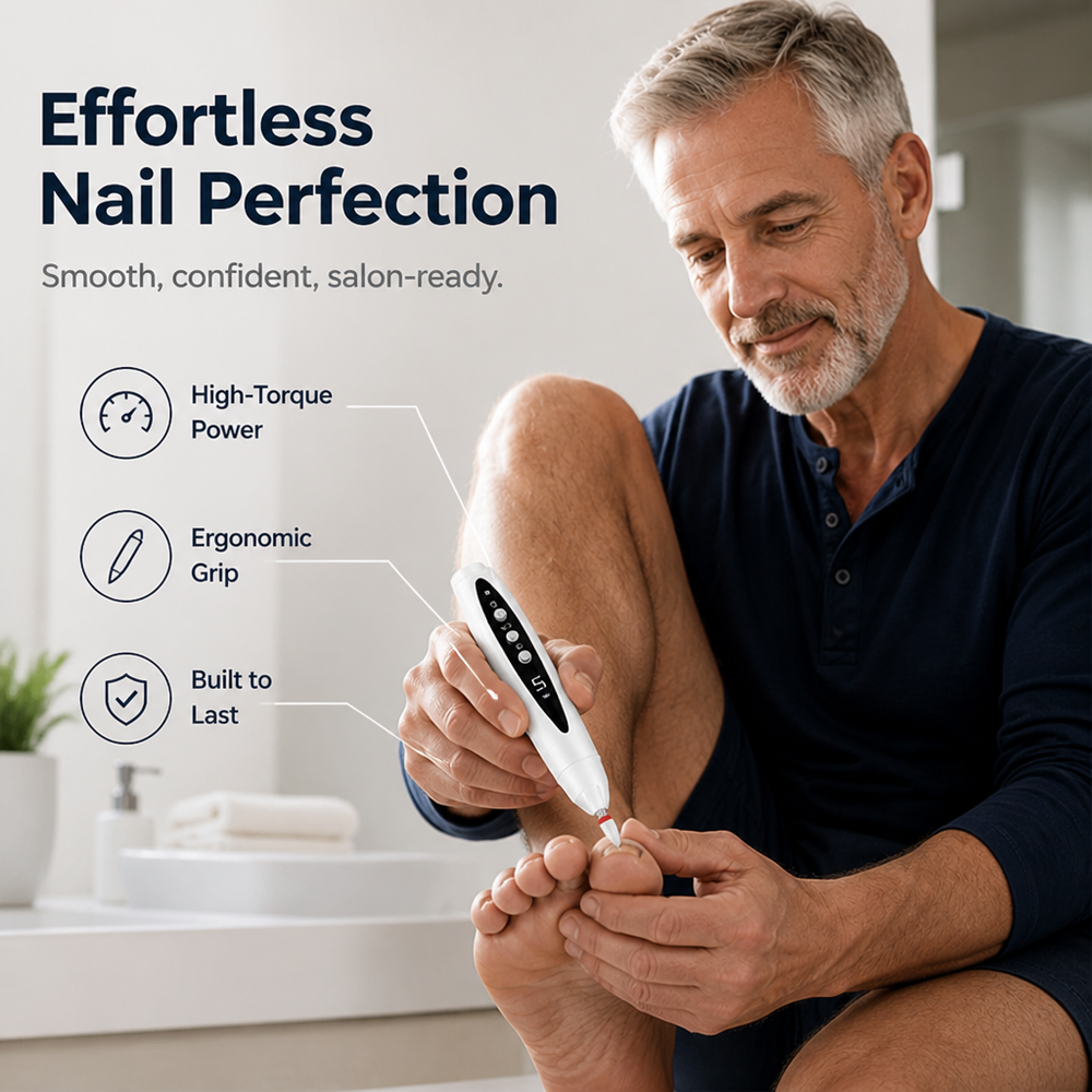 2-in-1 Nagelfräser und UV-Gel-Lampe für dicke Nägel, Salon-Finish