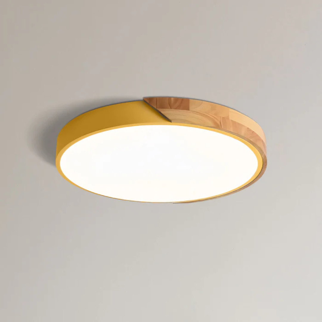 Delos Scandi-Holz-Deckenleuchte | Natürliche LED-Designleuchte