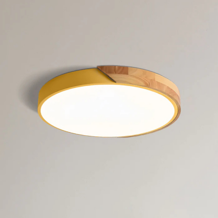 Delos Scandi-Holz-Deckenleuchte | Natürliche LED-Designleuchte