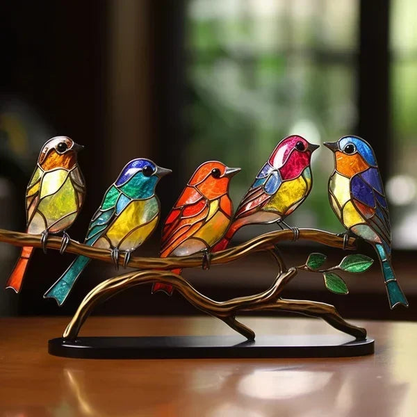 Luxuriöse Vogelfiguren aus farbigem Glas - EleganBird