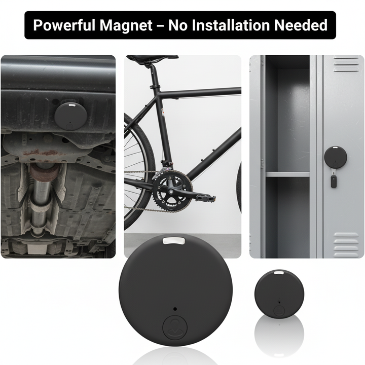 Magnetischer Mini-GPS-Tracker mit Echtzeit-Ortung, Bewegungswarnungen und Audioüberwachung