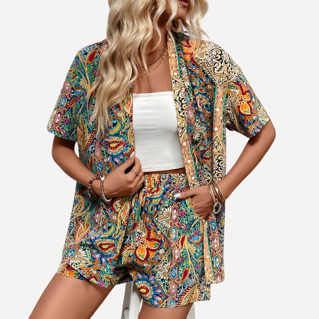 Damen Kimono-Shirt und Short
