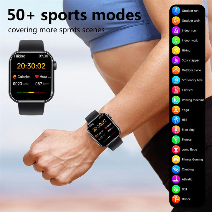Wasserdichte Smartwatch mit Blutdruck-, Blutsauerstoff- und Schlafmonitor