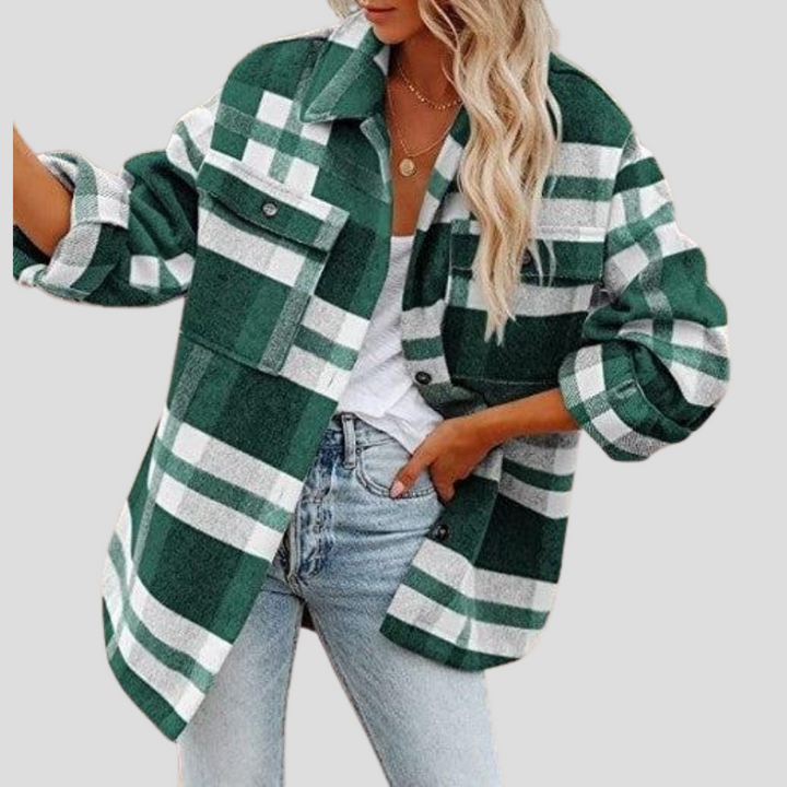 Kariertes Overshirt für Damen