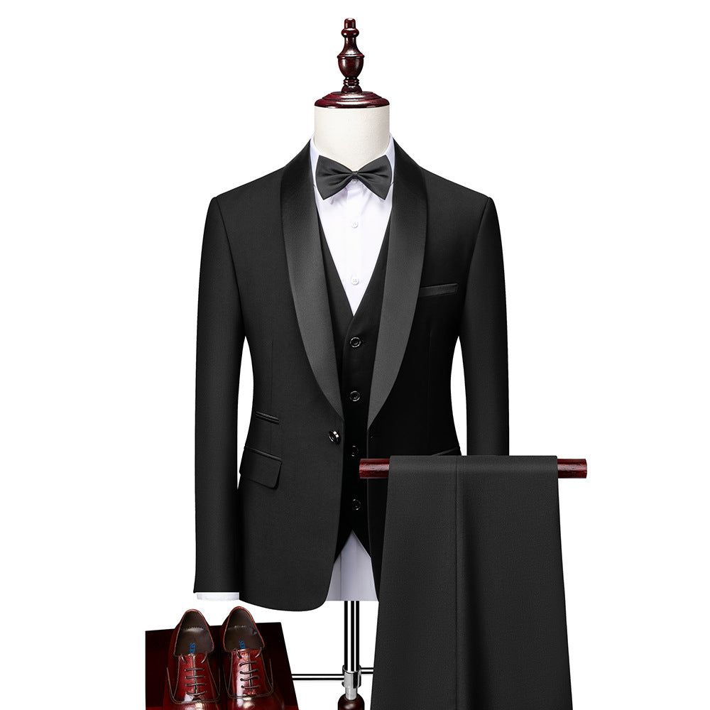 3-teiliger Slim-Fit-Anzug für Herren