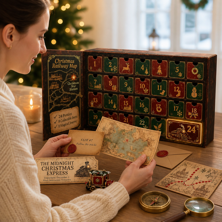 24-Tage-Escape-Room-Rätsel-Adventskalender mit 6 Geheimthemen