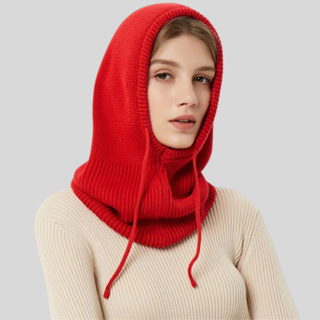 Gestrickter Winter-Hoodie mit Kapuze