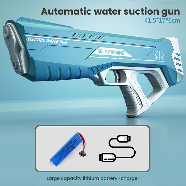 Wasserpistole mit Druckstrahl & USB-Akku für Kinder & Erwachsene – SpritzPower X1