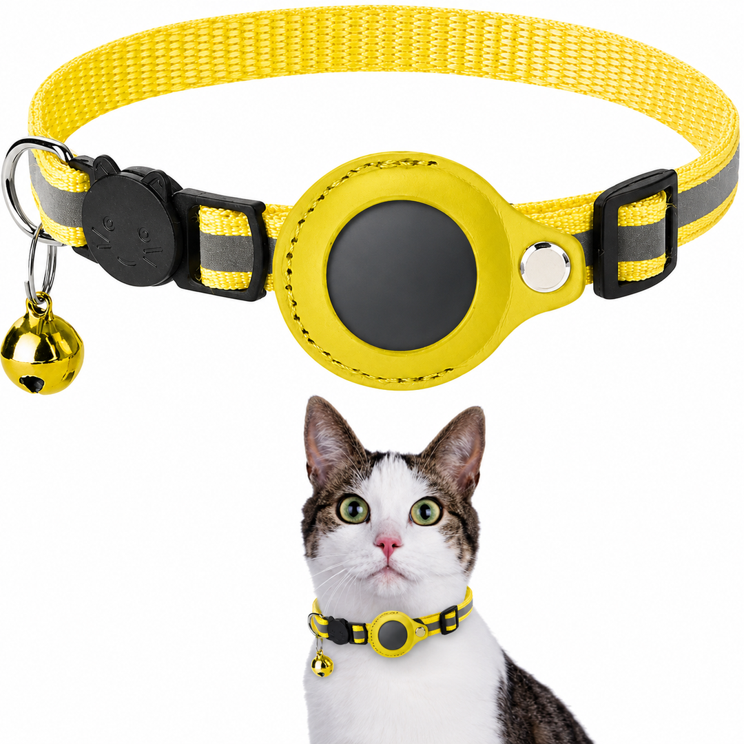 Katzenhalsband mit GPS und Reflexstreifen, Verstellbar