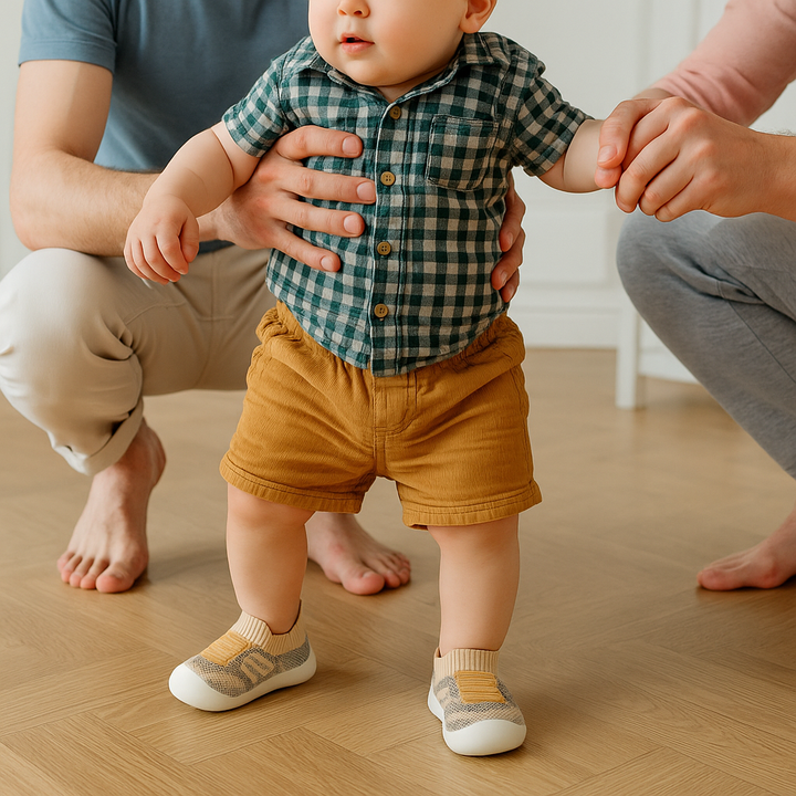 Babyschuhe mit passgenauem elastischem Sitz, rutschfesten Sohlen, atmungsaktivem Mesh, Alter 0-4