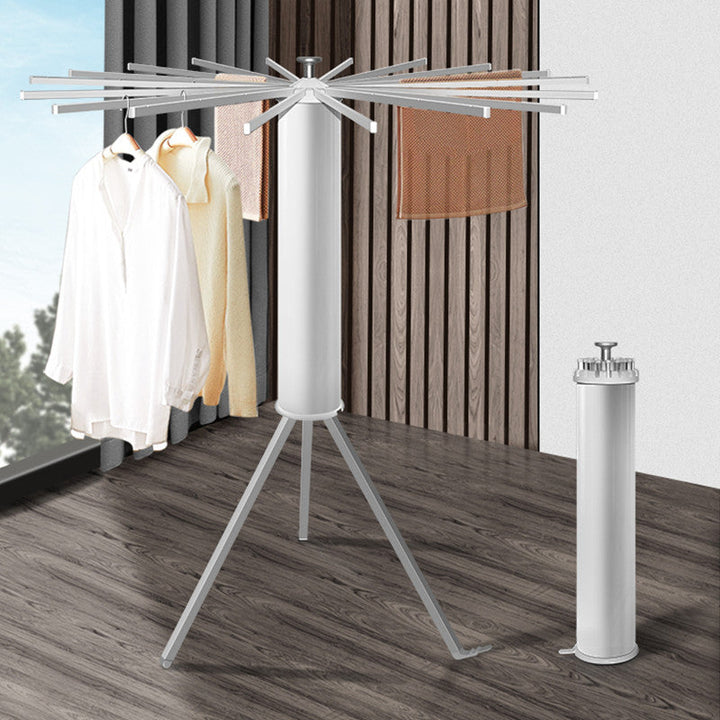 Faltbarer Standwäscheständer aus Aluminium, platzsparend