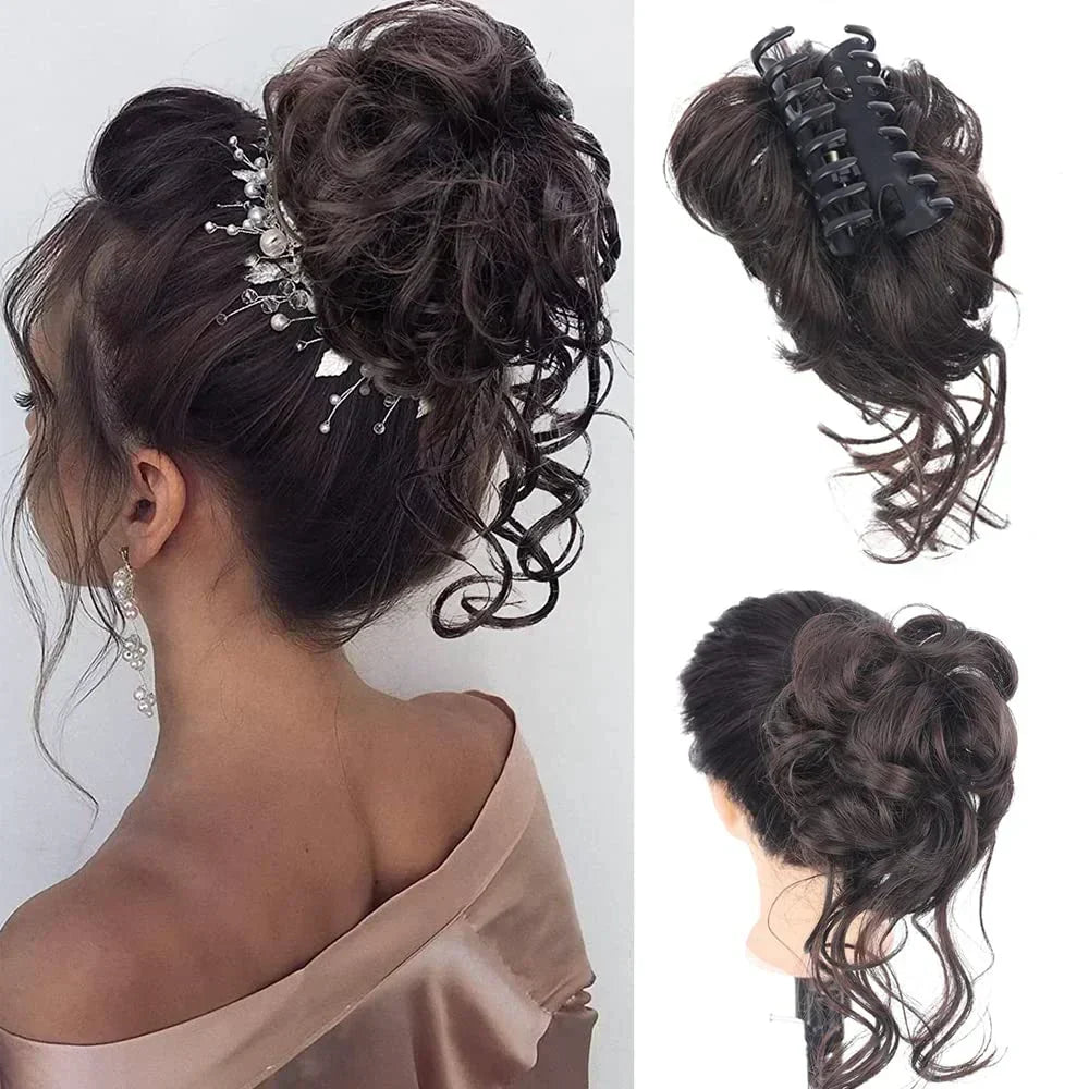 Lockiger Dutt – Clip-in-Haarteil mit Volumen und natürlichem Look