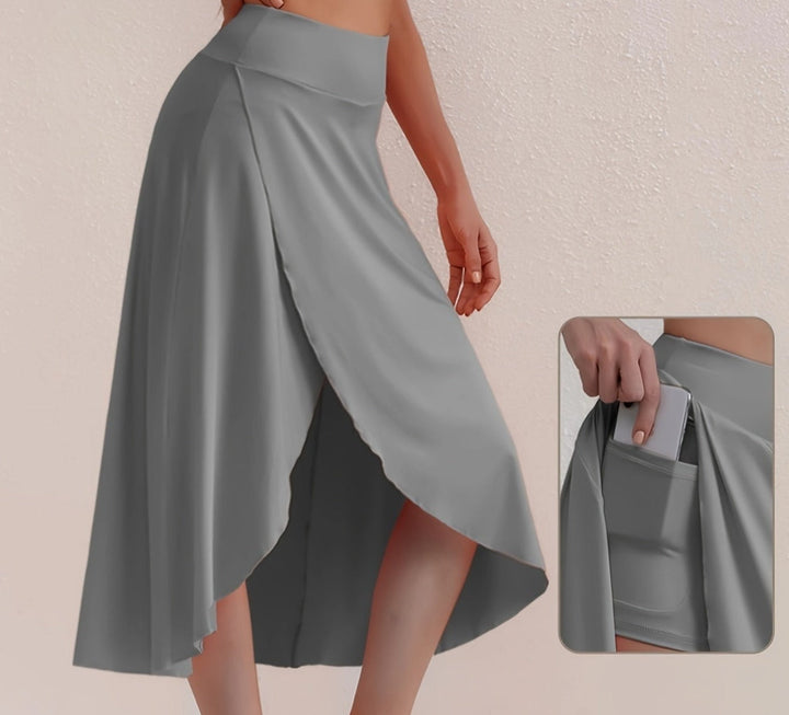 Sportlicher Rock mit hoher Taille und asymmetrischem Schnitt - Alexia