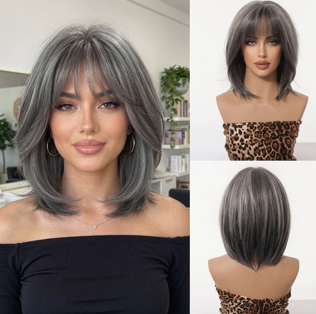 Clip-in Haarteil mit Pony – Livia
