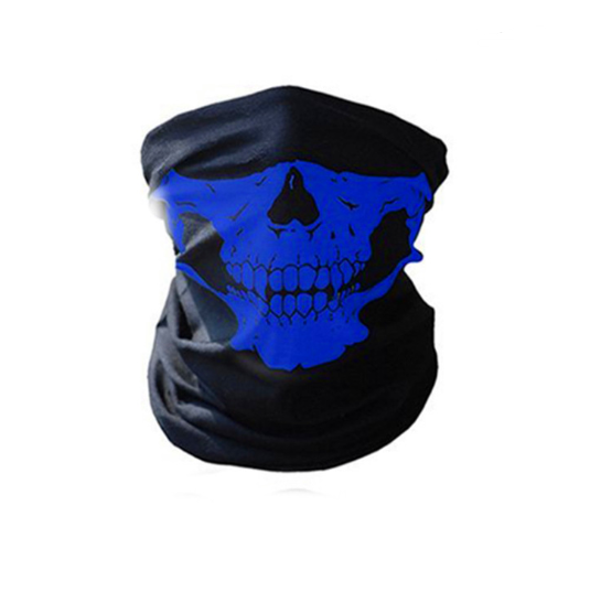 Halswärmer mit Totenkopf-Print für Motorrad und Ski