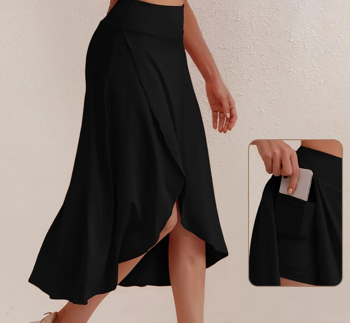 Sportlicher Rock mit hoher Taille und asymmetrischem Schnitt - Alexia